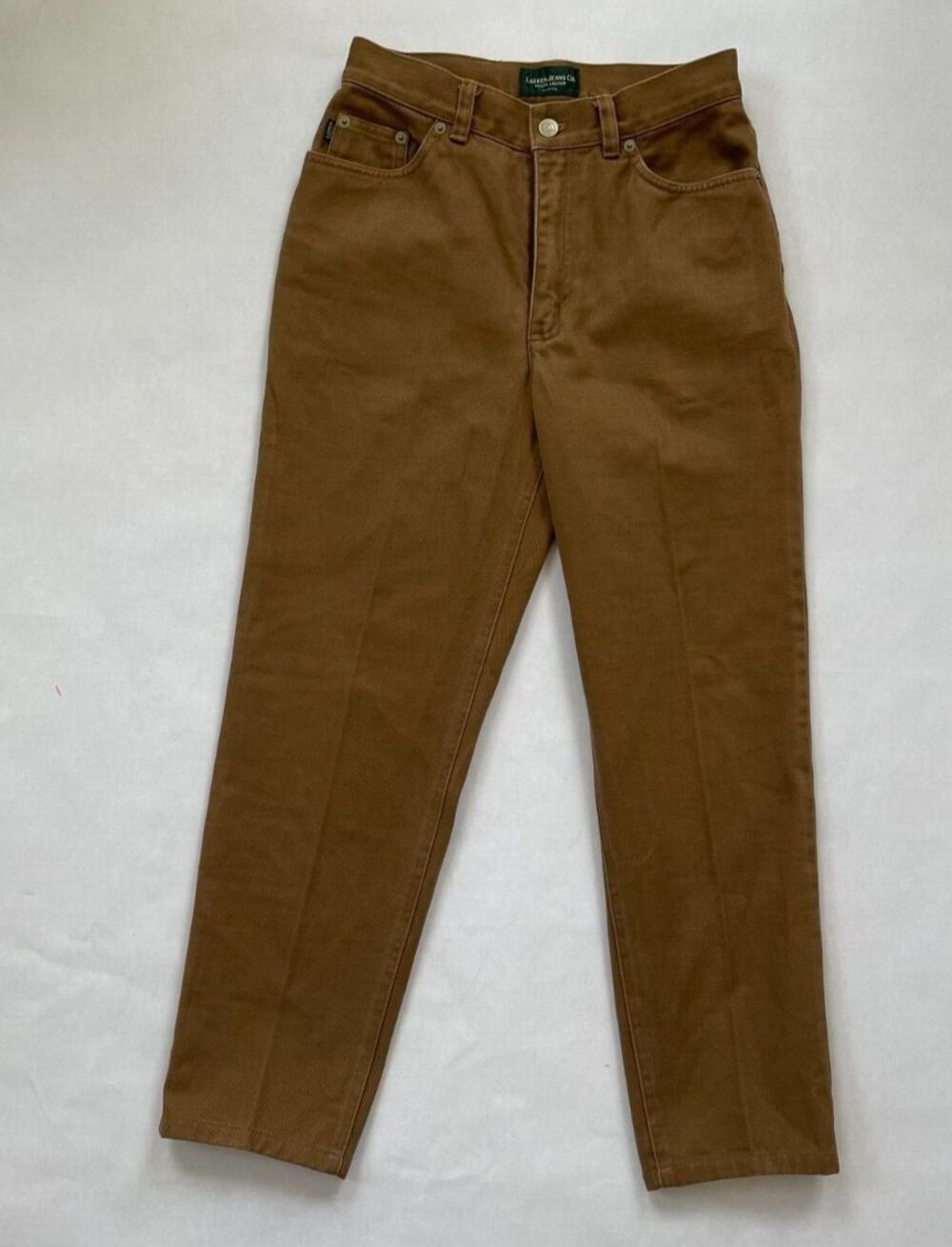 Lauren Ralph Lauren Jeans Womens 4P Brown Tan Denim Pants Casual Ladies